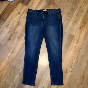 MADEWELL WOMENS BLUE JEANS 10" ROAD TRIPPER 32 P